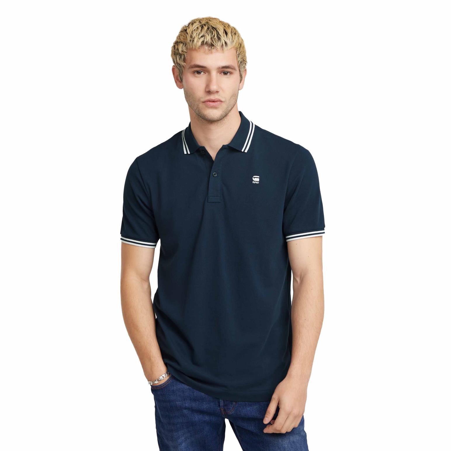 G Star Dunda Slim Stripe Polo S S Ballantynes Department Store